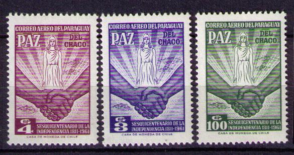 Парагвай 1961 Чистые  марки АВИА  MNH**