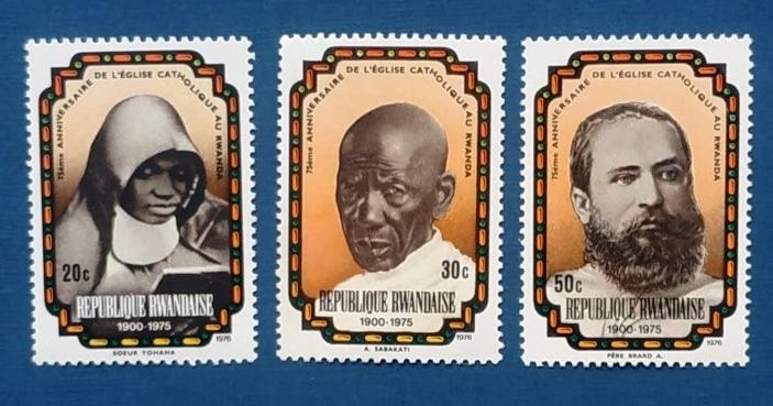 Руанда 1976 католическая церковь Sc# 731-733 MNH