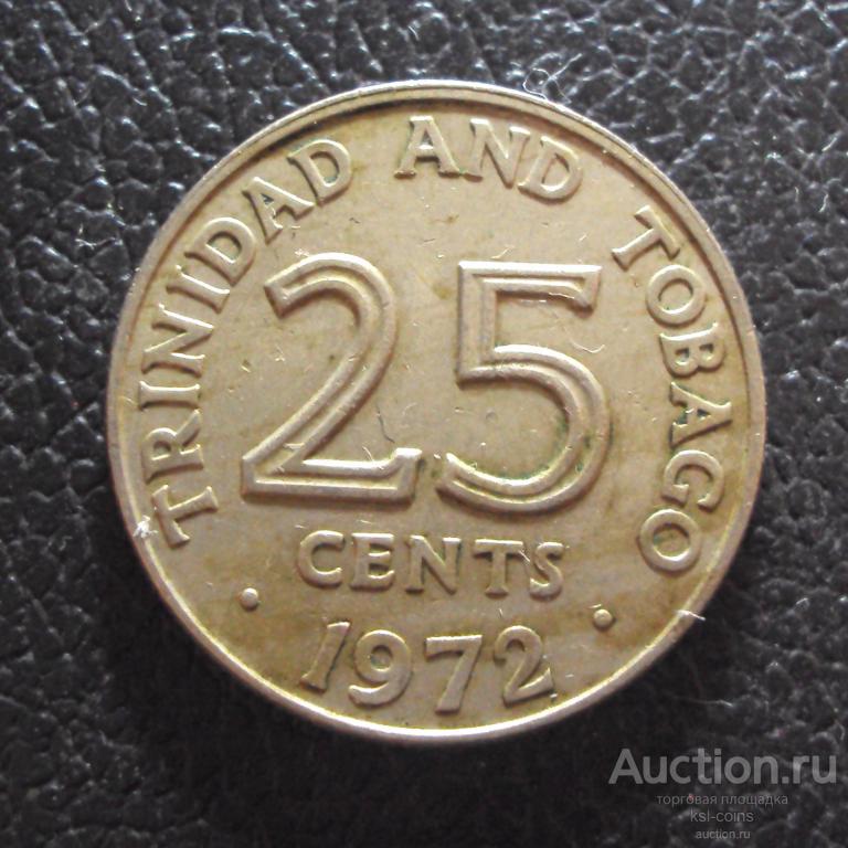 Тринидад и Тобаго 25 центов 1972 год.