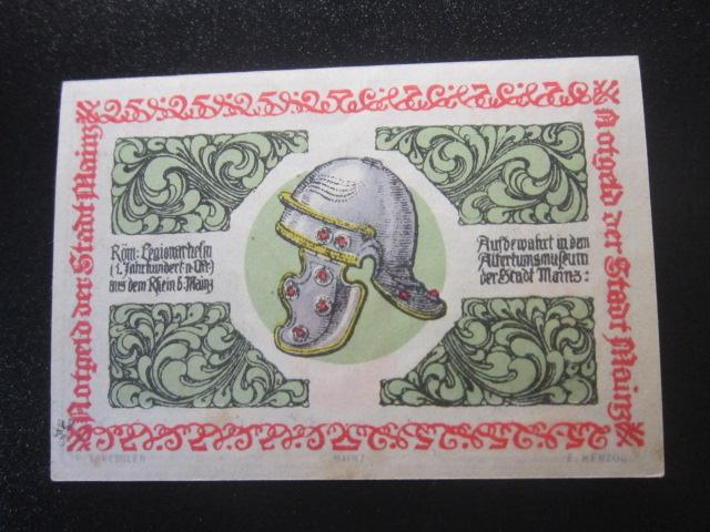 ГЕРМАНИЯ НОТГЕЛЬД    25  ПФЕННИГОВ   MAINZ