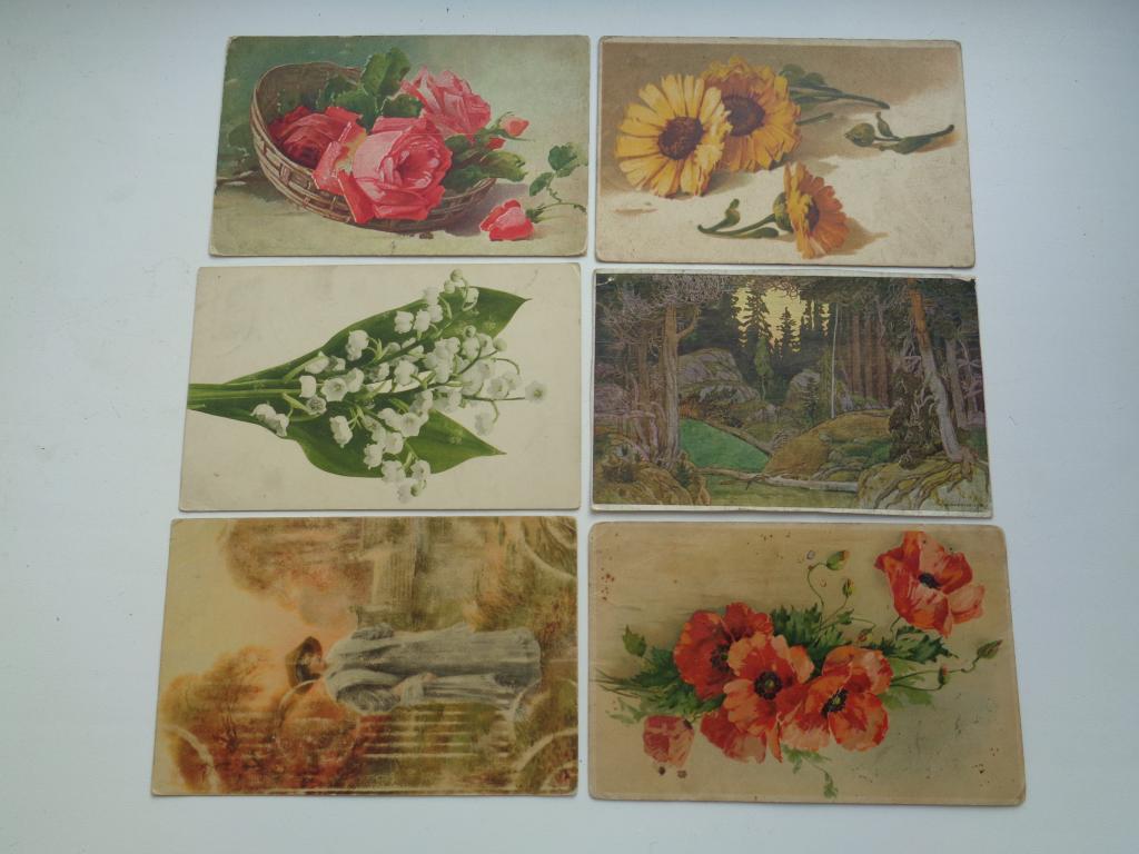 открытки,до 1917 года,6 штук,одним лотом.
