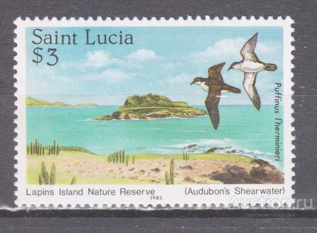 Сент-Люсия 1985 птицы Mi774 MNH