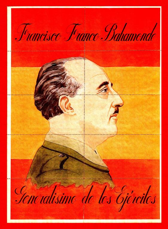 Испания, фашистский режим (III Рейх), портрет ФРАНКО (Лирия) 1940, КУПОНЫ, ВЕСЬ ЛИСТ, RRR!