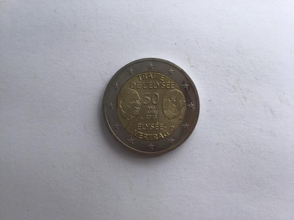 50 лет франко-германскому договору о дружбе и сотрудничестве_Германия_2 евро