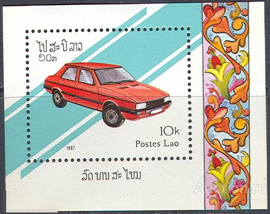 2214 ✅ Транспорт Автомобили Авто 1987 Лаос Блок ** 4,2ME