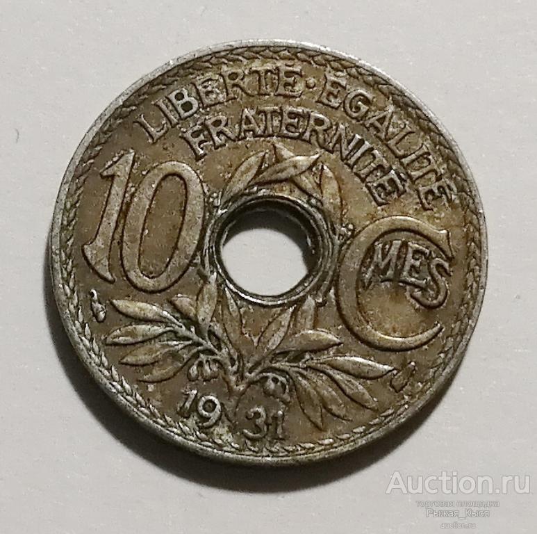 Франция 10 сантимов, 1931 года (026344)