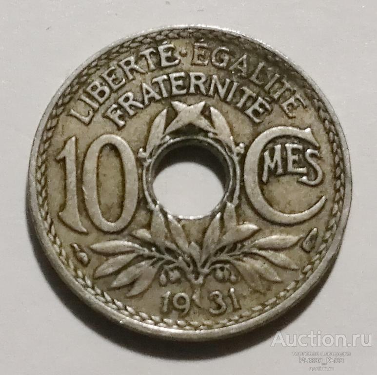 Франция 10 сантимов, 1931 года (026345)