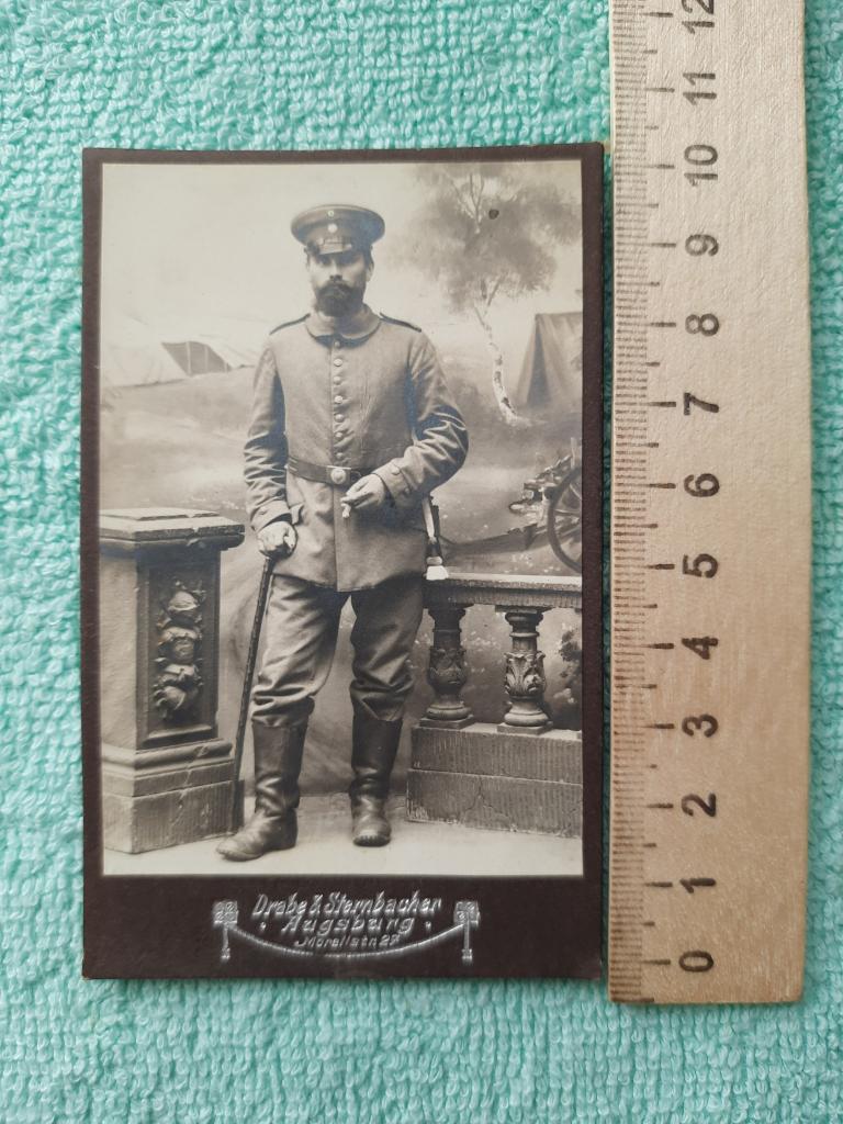 Первая мировая война Немецкие солдаты офицеры фото открытка Военный оркестр повреждения