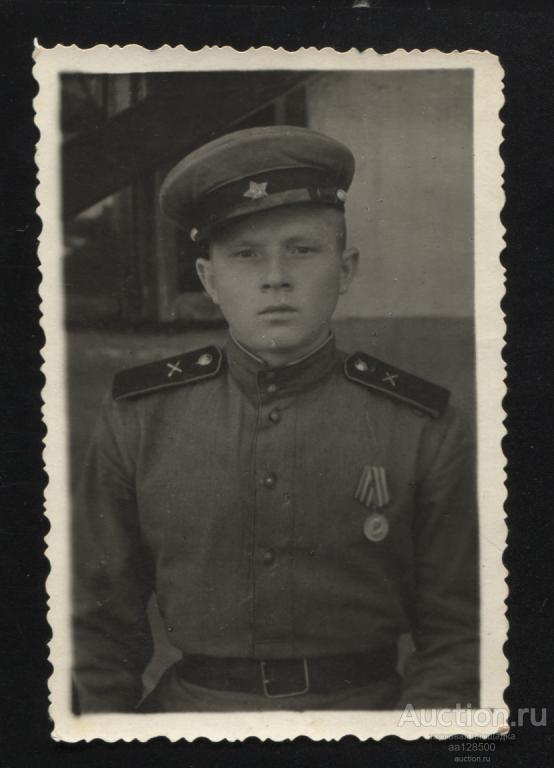 фото ВОВ солдат артиллерист Тула 1947 р-р 89х59 мм