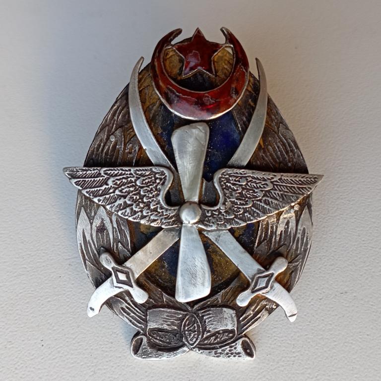 Знак Красный военный летчик пилот Хорезмской советской республики Гражданская война Серебро Красивый