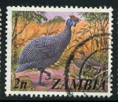 Замбия 1975 Фауна Цесарка в шлеме  Гаш
