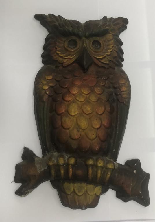 Настенное панно Сова Силумин Тяжелая 44 х 30 см