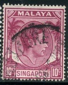 Сингапур 1948 год Король Георг VI Гаш