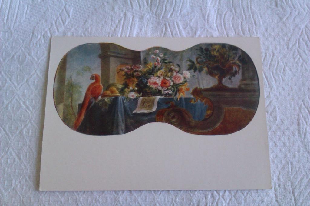 Открытка А. И. Бельский Цветы и фрукты (декоративное панно), 1959г.
