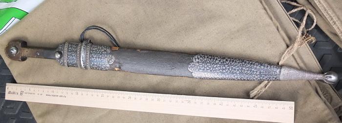 кинжал грузинский в серебре, авторский, 19 век, все родное