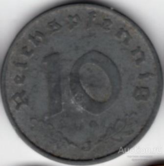 Германия 10 пфеннигов 1941 года J
