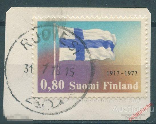 Y85 Финляндия 1977 819 60-летие независимости Финляндии. Флаг Финляндии 