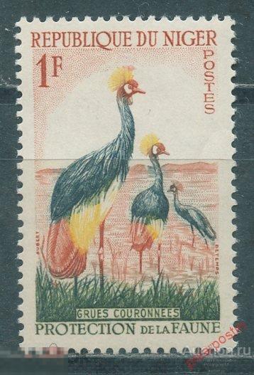MG10 НИГЕР 1959 1 Защита животных. Птицы Balearica pavonina 