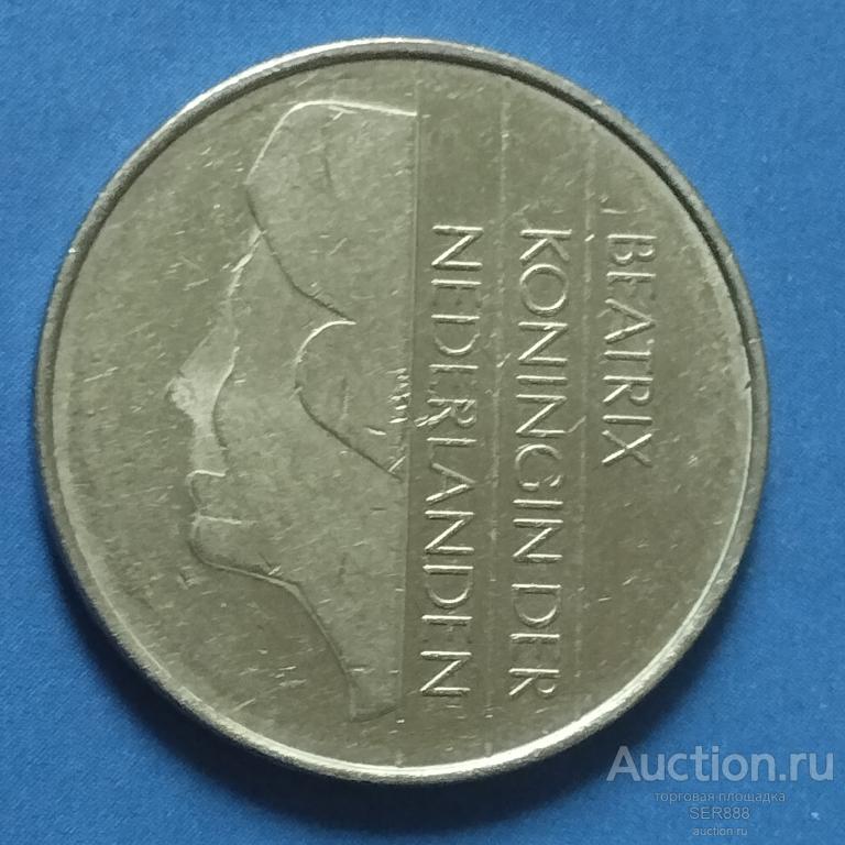 Нидерланды 2 1/2 гульдена 1986 года / Королева Беатрикс / Номинал