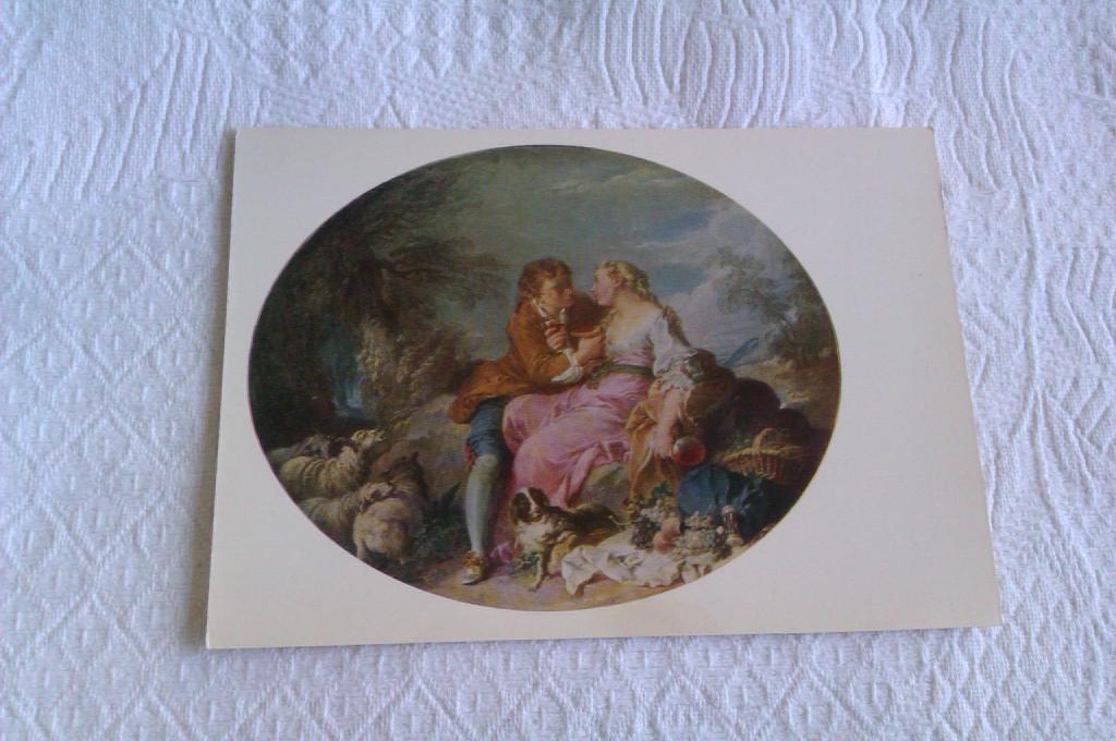 Открытка Франсуа Буше Пастушеская сцена, 197.г.