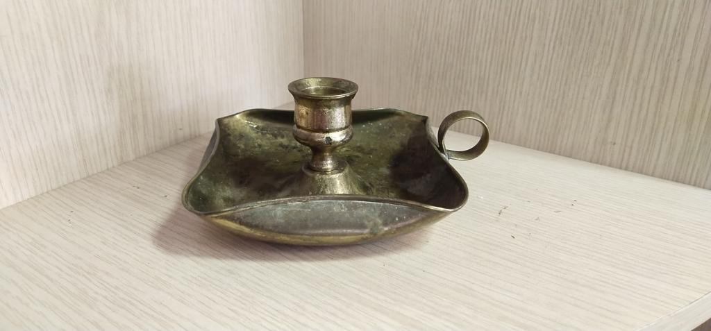 Подсвечник кабинетный . Латунь. Европа. 4.