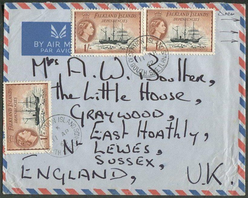 АНТАРКТИКА 1962 зависимые территории Фолклендских островов БАТ шт DECEPTION ISLAND / SOUTH SHETLANDS