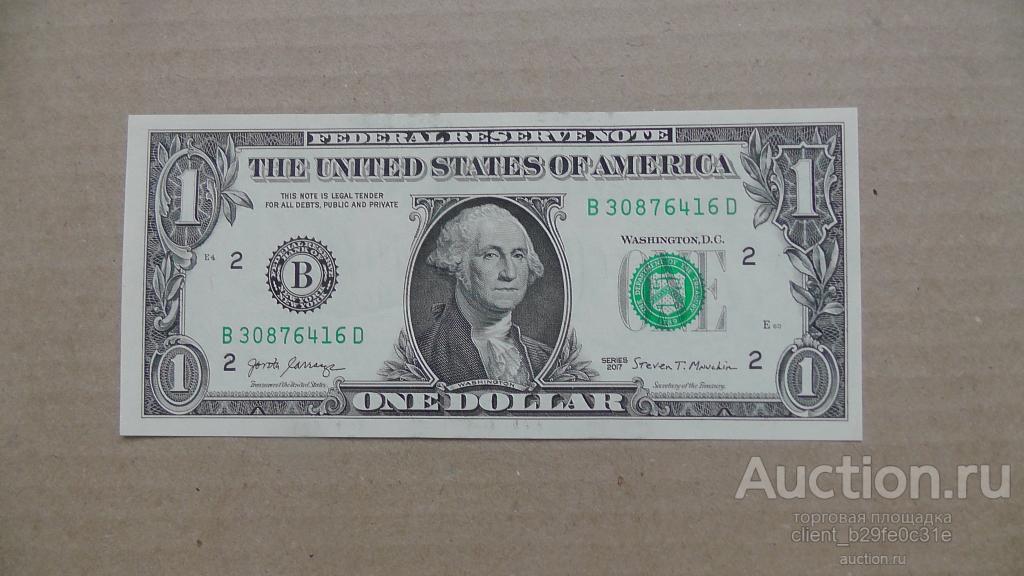 1 доллар США. 2017 г. В. Нью-Йорк. UNC ПРЕСС. (1).