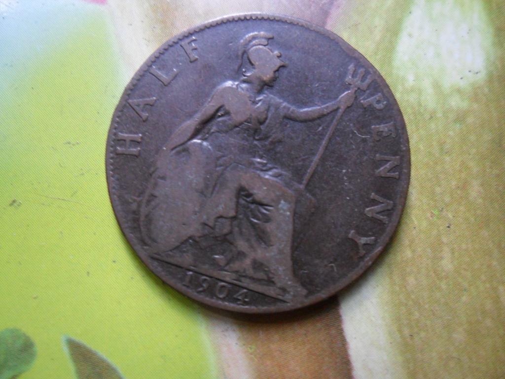 пол пенни 1904г   Эдвард   (Англия)