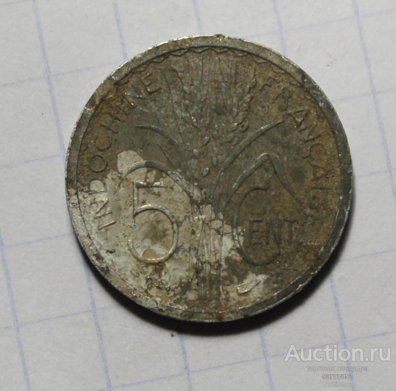 Французский Индокитай 5 сантимов 1946 В км#30.