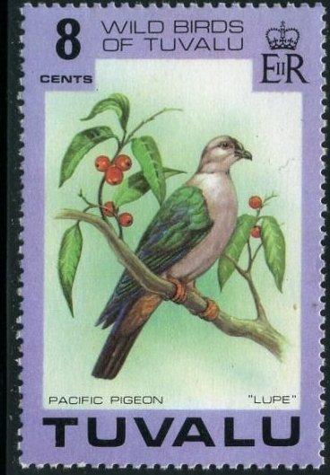 Тувалу 1978 год Фауна Птицы Тихоокеанский голубь (Ducula pacifica) - MNH 2