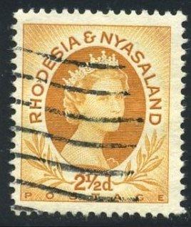 Родезия и Ньясаленд 1958 год Стандарт - Королева Елизавета II Гаш