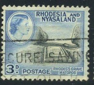 Родезия и Ньясаленд 1959 год могила Родоса- Королева Елизавета II Гаш