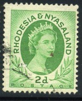 Родезия и Ньясаленд 1954 год Стандарт - Королева Елизавета II Гаш