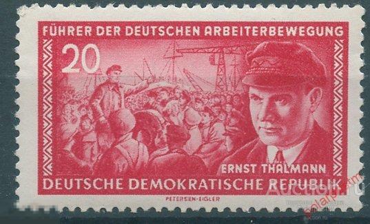Y85 ГДР 1955 475 Руководители работ. Э. Тельман 