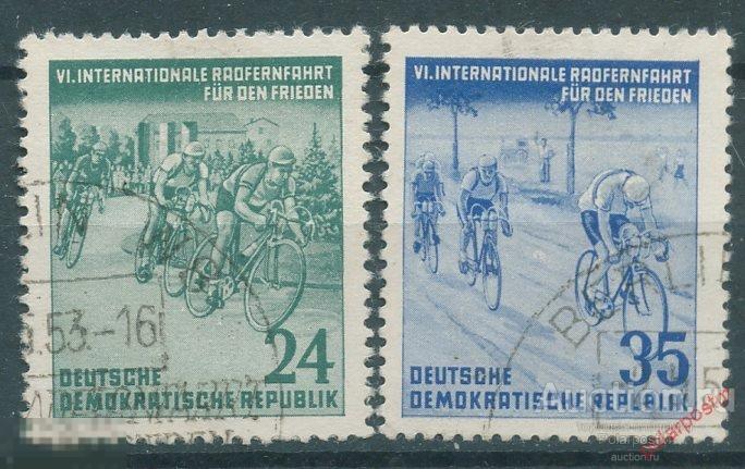 Y85 ГДР 1953 355-356 Велогонка Прага-Берлин-Варшава 