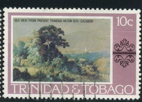 Тринидад и Тобаго 1976 год Живопись«Хилл Сан-Фернандо» (Дж. Кэзабон) Гаш