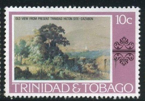 Тринидад и Тобаго 1976 год Живопись«Хилл Сан-Фернандо» (Дж. Кэзабон) Гаш