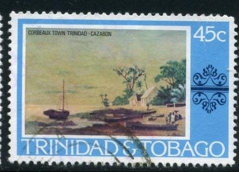 Тринидад и Тобаго 1976 год Живопись «Город Корбо» (Ж. Кейзабон) Гаш