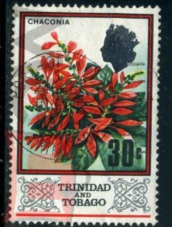 Тринидад и Тобаго 1972 год Флора Цветы Чакония (Warszewiczia coccinea) Гаш