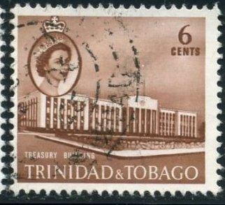 Тринидад и Тобаго 1960 год Здание казначейства - Королева Елизавета II Гаш