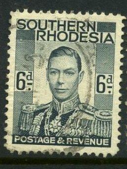 Южная Родезия  1937 год Стандарт Король Георг VI (1895-1952) Гаш