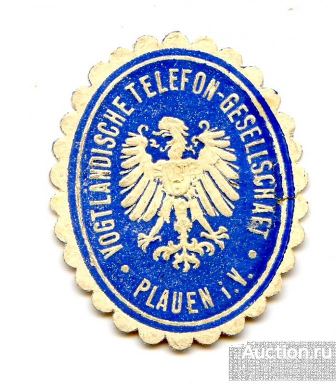 Облатка Виньетка Телефонная компания Фогтланд Plauen Плауэн, Германия. Состояние!