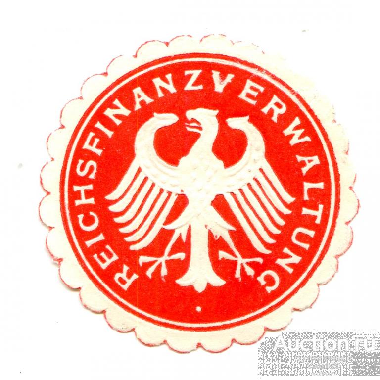 Облатка Виньетка Имперское финансовое управление Германия