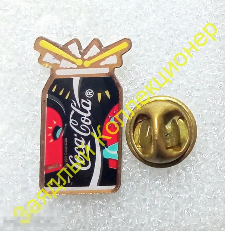 Coca-Cola. Кока-кола. Банка. (тяжелый металл, цанга) 