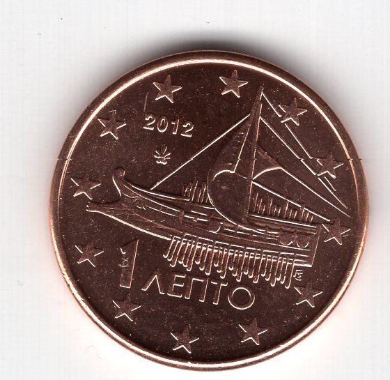 1 евроцент - Греция - 2012 - UNC