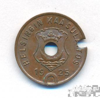 Жетон газовый. Хельсинки Финляндия 1925 год (87442)
