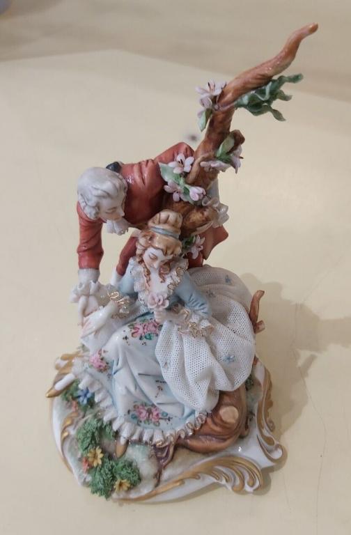 Каподимонте! CAPODIMONTE! РОМАНТИЧЕСКАЯ ПАРА РАНДЕВУ КРУЖЕВНИЦА IPA G.Cappe?ШЕДЕВР