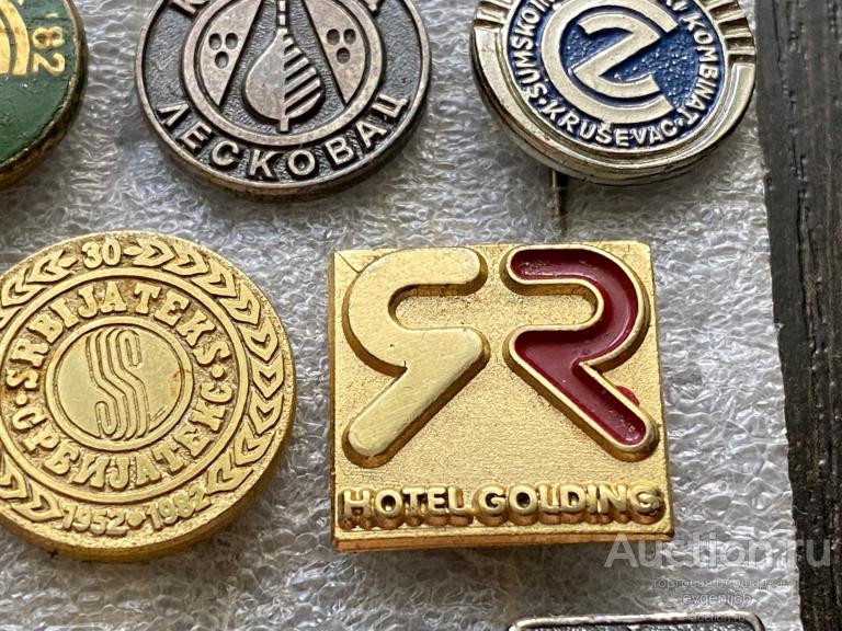 Знак. ИНОСТРАННЫЙ Значок HOTEL GOLDING. ОТЕЛЬ. ТЯЖЕЛЫЙ РЕДЧАЙШИЙ RRR