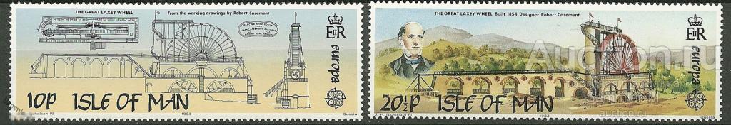 Остров Мэн 1983 M# 240-241 MNH ** Персоналии. Инженерия. Europa CEPT.