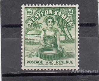 WESTERN SAMOA  ЗАПАДНОЕ САМОА Аборигены № 75  1935 Сост* Наклейка!!